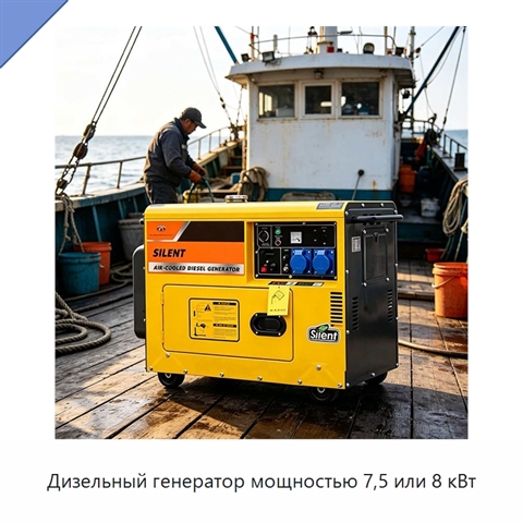 Дизельный генератор мощностью 7,5 или 8 кВт