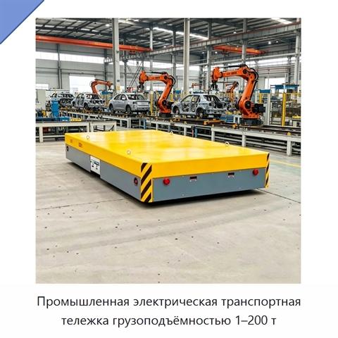 Промышленная электрическая транспортная тележка грузоподъёмностью 1–200 т