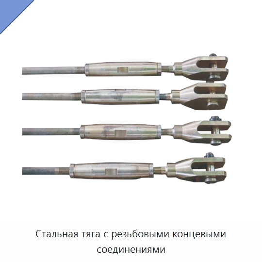 Стальная тяга с резьбовыми концевыми соединениями — Сортовой прокат