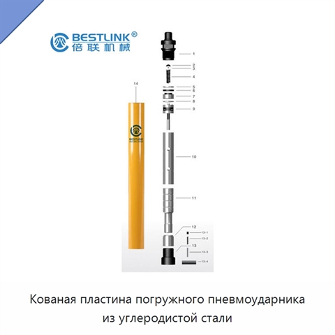 Кованая пластина погружного пневмоударника из углеродистой стали