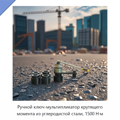 Ручной ключ-мультипликатор крутящего момента из углеродистой стали, 1500 Н·м