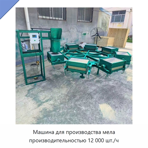 Машина для производства мела производительностью 12 000 шт./ч