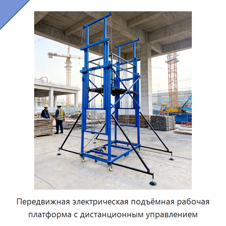 Передвижная электрическая подъёмная рабочая платформа с дистанционным управлением — Электротали