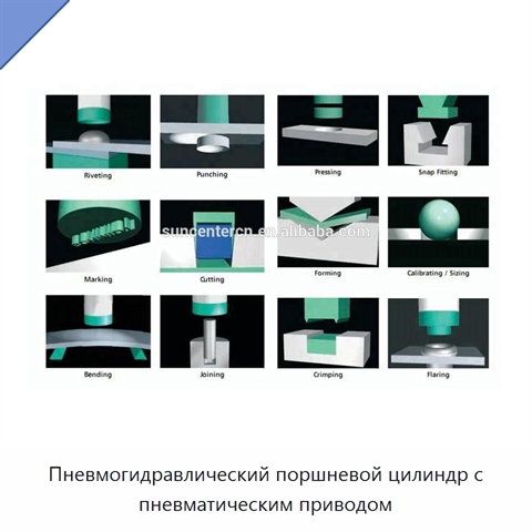 Пневмогидравлический поршневой цилиндр с пневматическим приводом