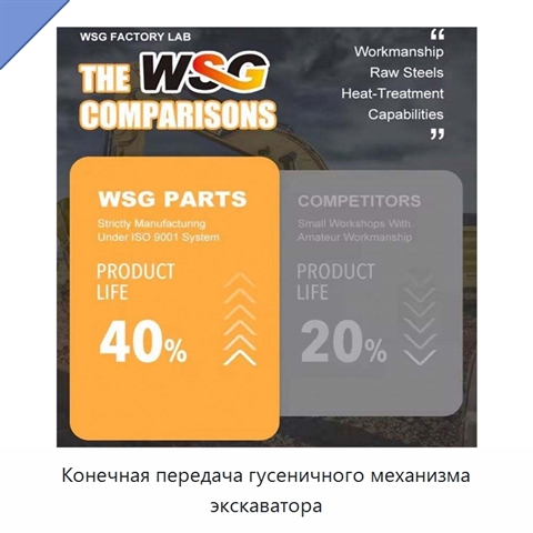 Конечная передача гусеничного механизма экскаватора