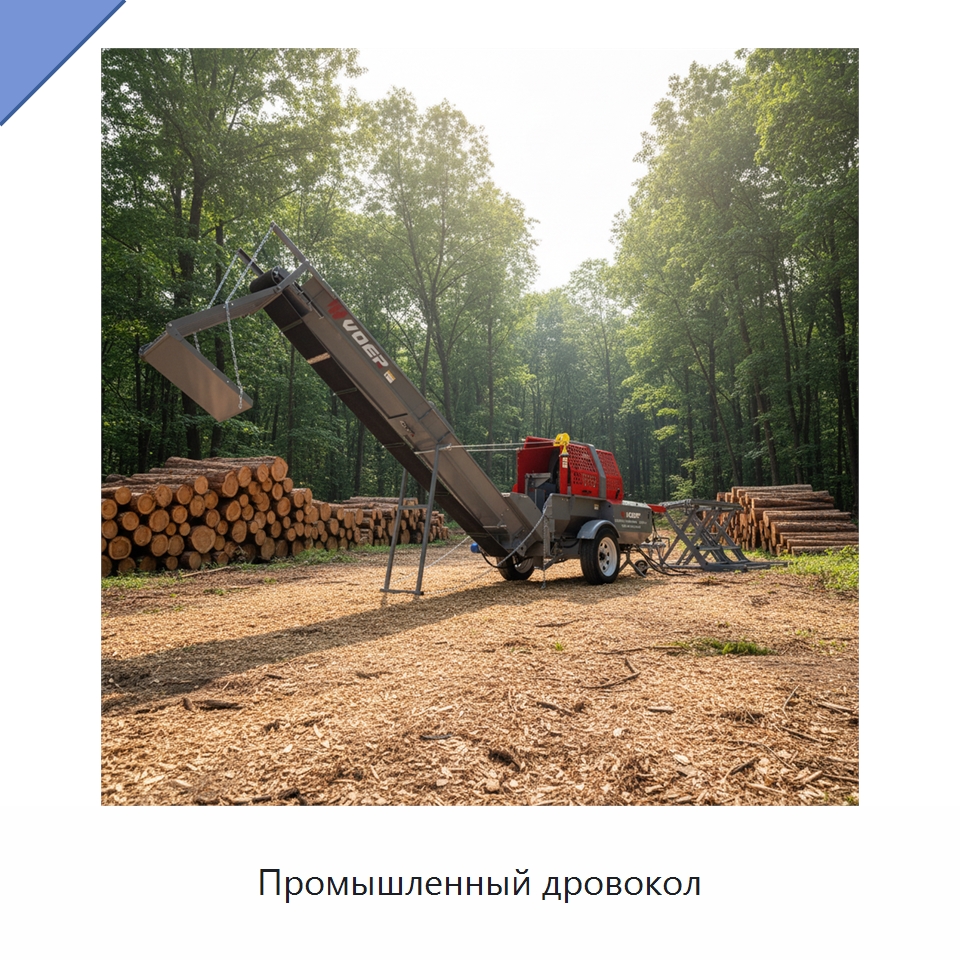 Промышленный дровокол — Лесохозяйственная техника