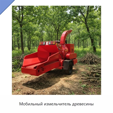 Мобильный измельчитель древесины