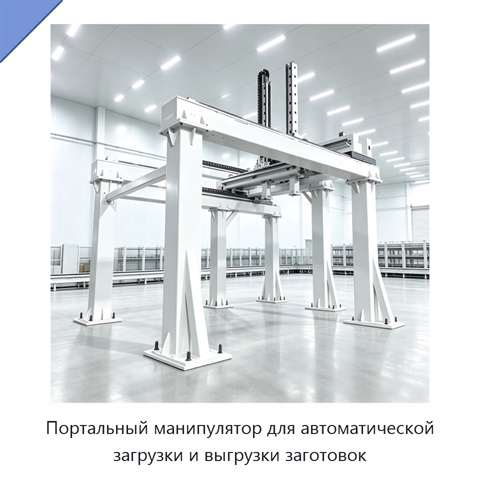 Портальный манипулятор для автоматической загрузки и выгрузки заготовок