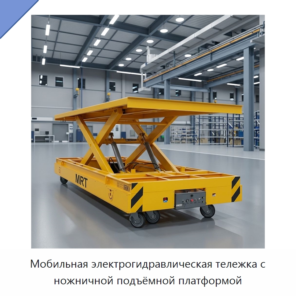 Мобильная электрогидравлическая тележка с ножничной подъёмной платформой — Специальное подъемно-транспортное оборудование