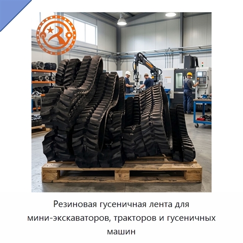 Резиновая гусеничная лента для мини-экскаваторов, тракторов и гусеничных машин