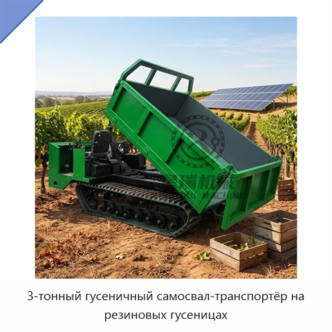 3-тонный гусеничный самосвал-транспортёр на резиновых гусеницах
