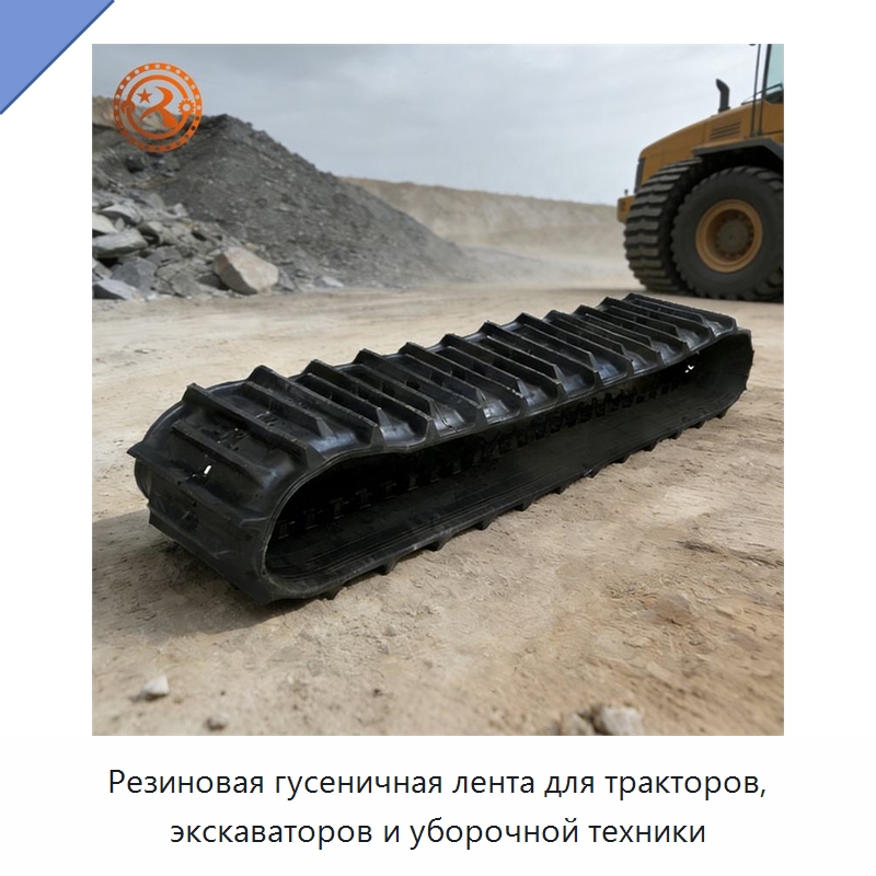 Резиновая гусеничная лента для тракторов, экскаваторов и уборочной техники