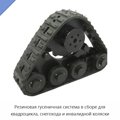 Резиновая гусеничная система в сборе для квадроцикла, снегохода и инвалидной коляски — Запчасти для строительной техники