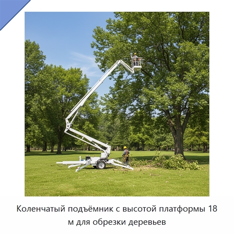 Коленчатый подъёмник с высотой платформы 18 м для обрезки деревьев
