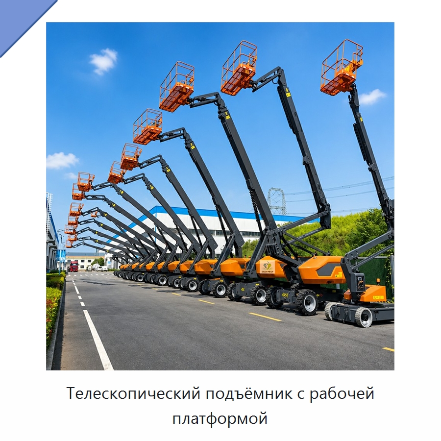 Телескопический подъёмник с рабочей платформой — Подъемные столы
