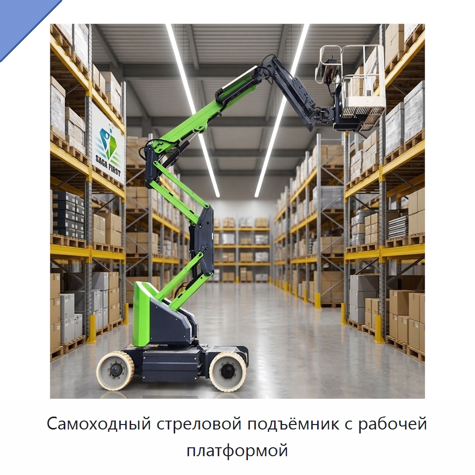 Самоходный стреловой подъёмник с рабочей платформой — Подъемные столы