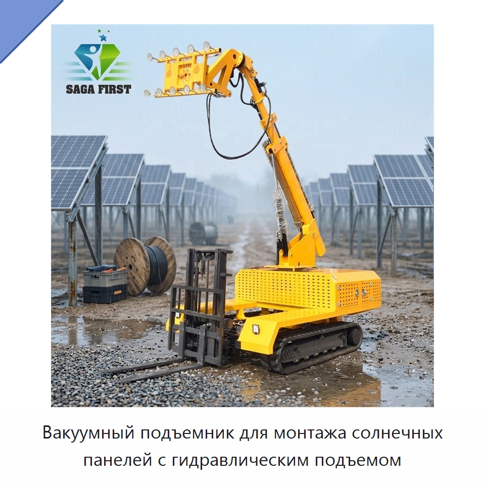 Вакуумный подъемник для монтажа солнечных панелей с гидравлическим подъемом