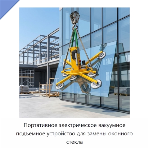 Портативное электрическое вакуумное подъемное устройство для замены оконного стекла