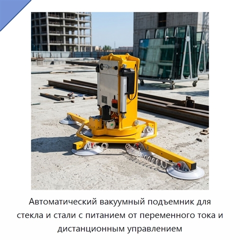 Автоматический вакуумный подъемник для стекла и стали с питанием от переменного тока и дистанционным управлением