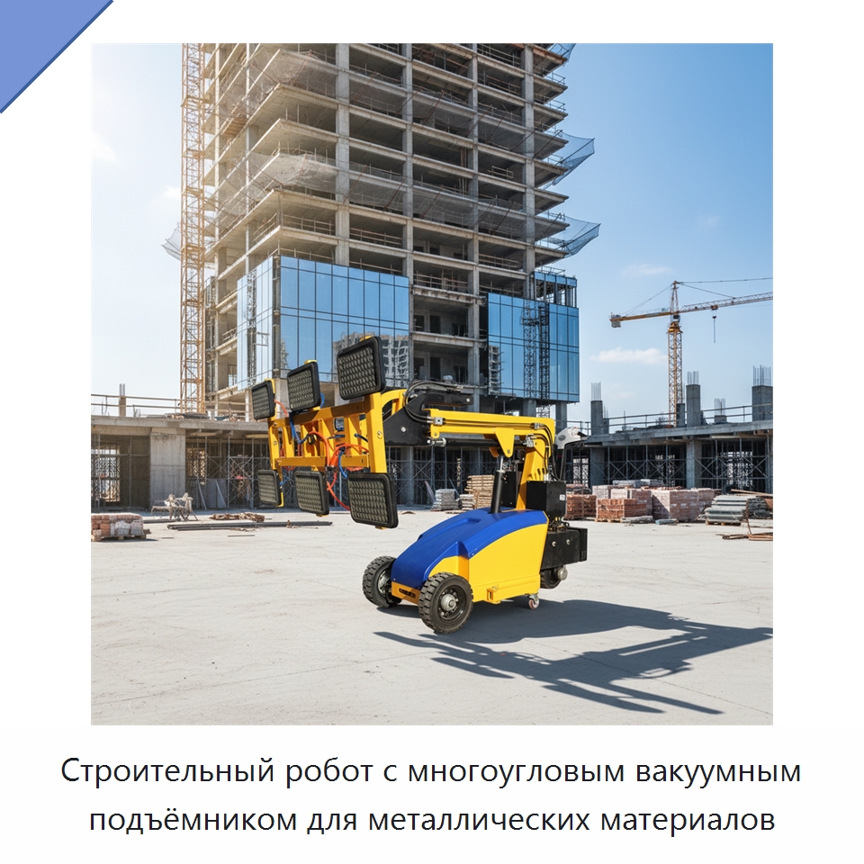 Строительный робот с многоугловым вакуумным подъёмником для металлических материалов — Вакуумные грузозахваты