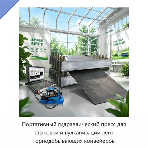 Портативный гидравлический пресс для стыковки и вулканизации лент горнодобывающих конвейеров