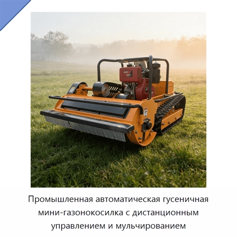 Промышленная автоматическая гусеничная мини-газонокосилка с дистанционным управлением и мульчированием