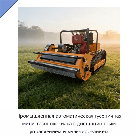 Промышленная автоматическая гусеничная мини-газонокосилка с дистанционным управлением и мульчированием