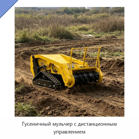 Гусеничный мульчер с дистанционным управлением