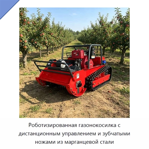 Роботизированная газонокосилка с дистанционным управлением и зубчатыми ножами из марганцевой стали