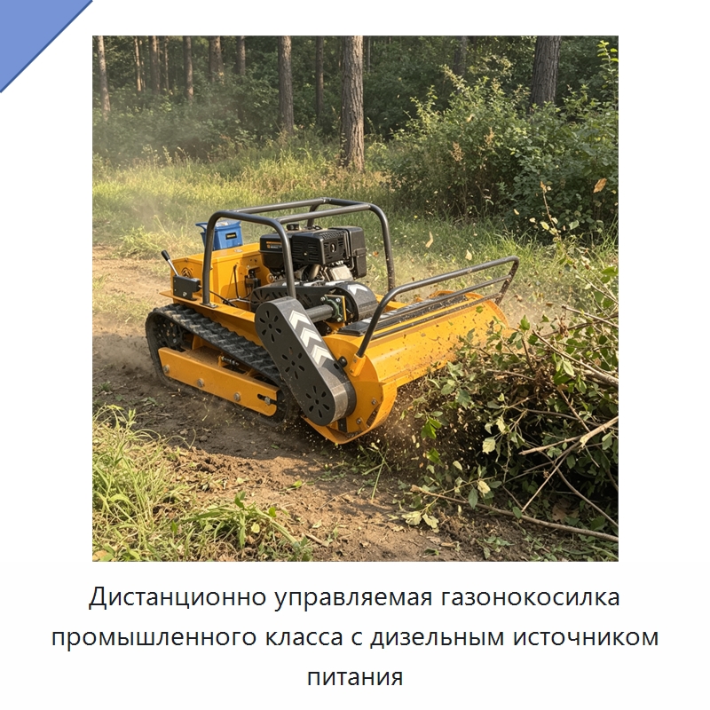 Дистанционно управляемая газонокосилка промышленного класса с дизельным источником питания — Газонокосилки