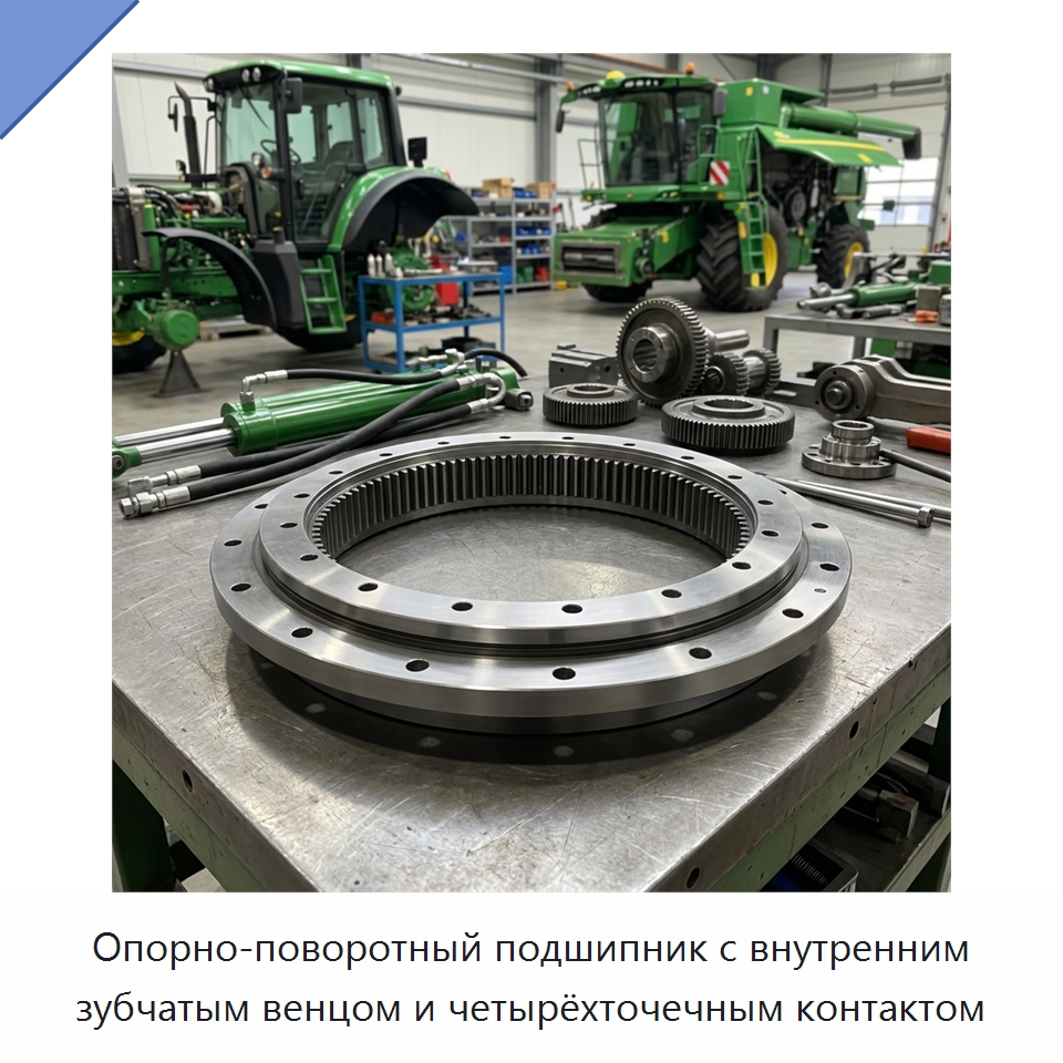 Опорно-поворотный подшипник с внутренним зубчатым венцом и четырёхточечным контактом — Опорно-поворотные подшипники