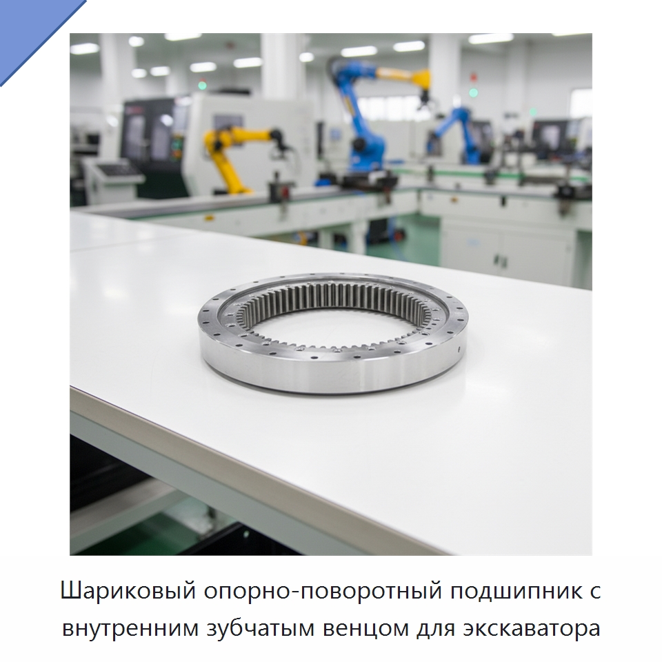Шариковый опорно-поворотный подшипник с внутренним зубчатым венцом для экскаватора — Опорно-поворотные подшипники