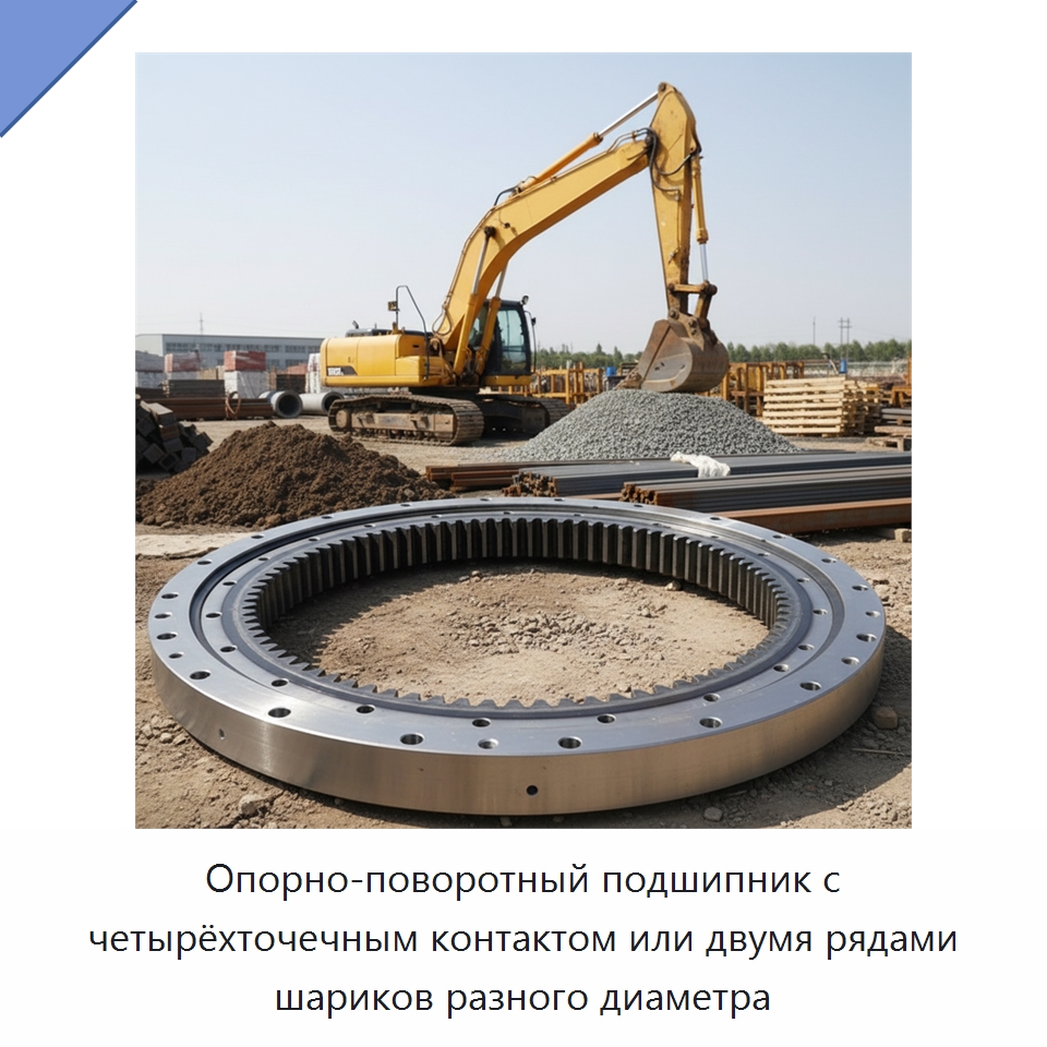 Опорно-поворотный подшипник с четырёхточечным контактом или двумя рядами шариков разного диаметра — Опорно-поворотные подшипники