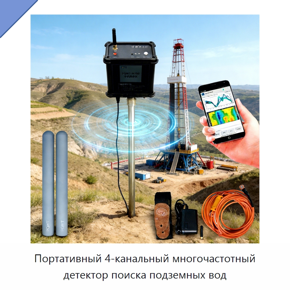 Портативный 4-канальный многочастотный детектор поиска подземных вод — Приборы для электрических испытаний