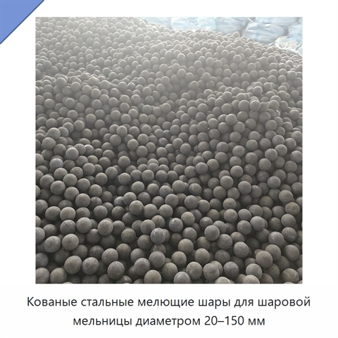 Кованые стальные мелющие шары для шаровой мельницы диаметром 20–150 мм