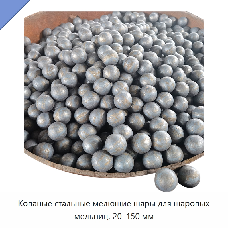 Кованые стальные мелющие шары для шаровых мельниц, 20–150 мм — Услуги по ковке