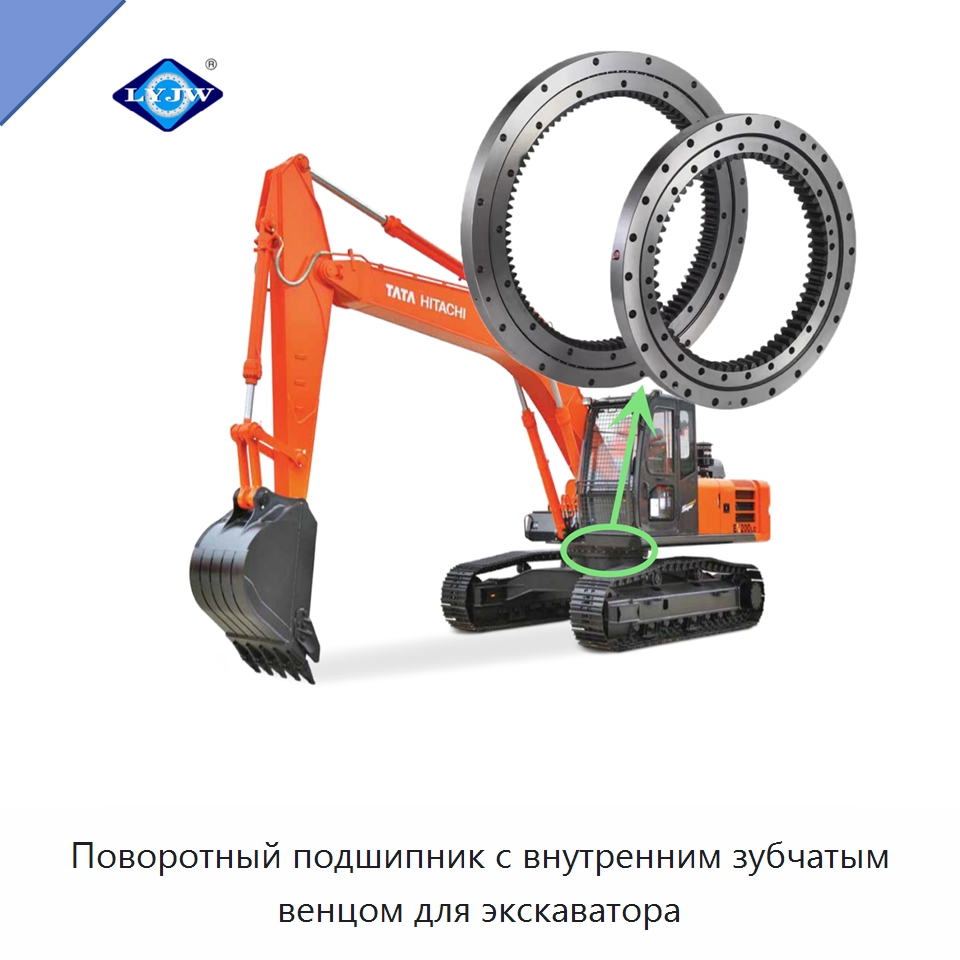 Поворотный подшипник с внутренним зубчатым венцом для экскаватора — Опорно-поворотные подшипники