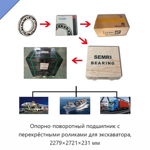Опорно-поворотный подшипник с перекрёстными роликами для экскаватора, 2279×2721×231 мм