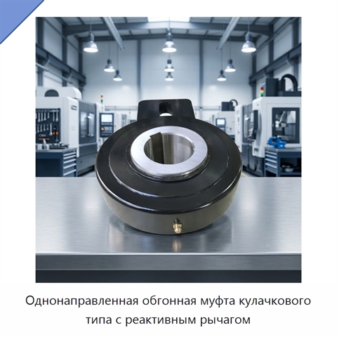 Однонаправленная обгонная муфта кулачкового типа с реактивным рычагом