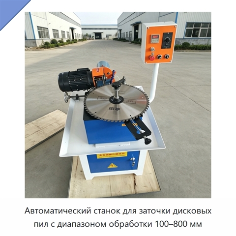 Автоматический станок для заточки дисковых пил с диапазоном обработки 100–800 мм