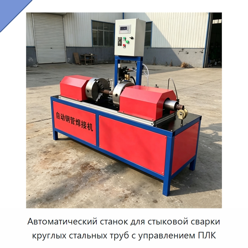 Автоматический станок для стыковой сварки круглых стальных труб с управлением ПЛК — Специальные машины и промышленное оборудование
