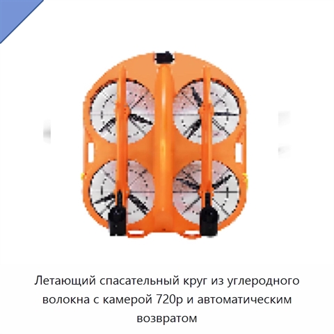 Летающий спасательный круг из углеродного волокна с камерой 720p и автоматическим возвратом