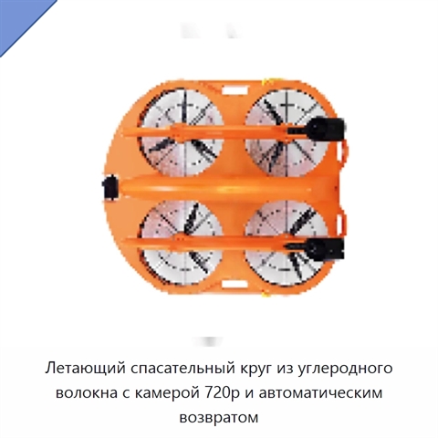 Летающий спасательный круг из углеродного волокна с камерой 720p и автоматическим возвратом