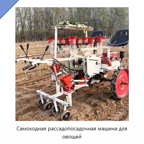 Самоходная рассадопосадочная машина для овощей