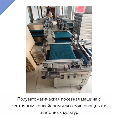 Полуавтоматическая посевная машина с ленточным конвейером для семян овощных и цветочных культур
