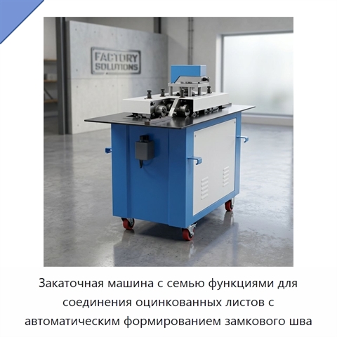 Закаточная машина с семью функциями для соединения оцинкованных листов с автоматическим формированием замкового шва