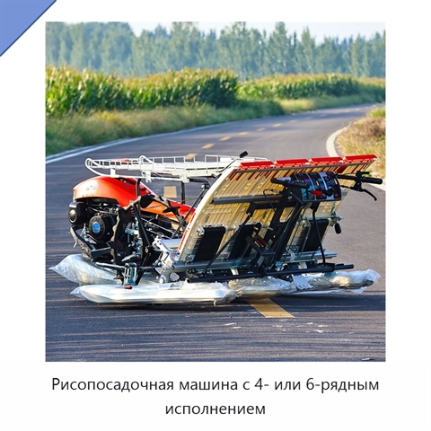 Рисопосадочная машина с 4- или 6-рядным исполнением
