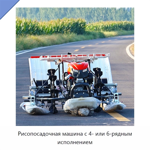 Рисопосадочная машина с 4- или 6-рядным исполнением