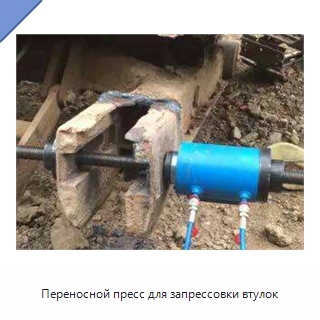 Переносной пресс для запрессовки втулок