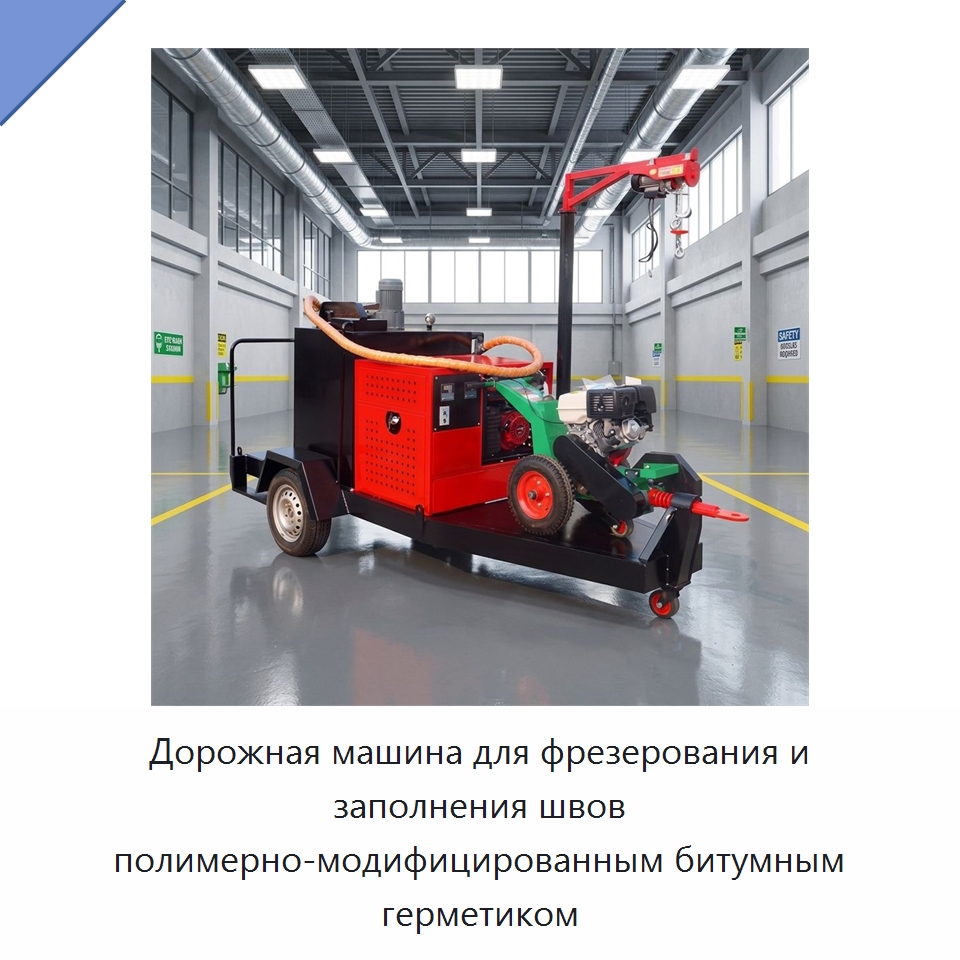 Дорожная машина для фрезерования и заполнения швов полимерно-модифицированным битумным герметиком — Специальная строительная техника